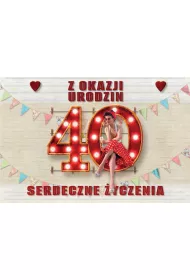 Trend Zaproszenie Urodziny 40 10 szt.