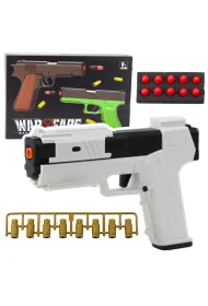 Pistolet na naboje piankowe bia�y LeanToys