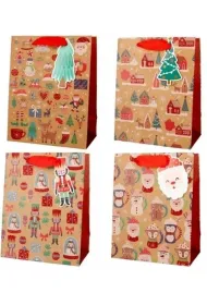 incood. Torba bo�onarodzeniowa z tagiem 32x42cm Domki dziadki