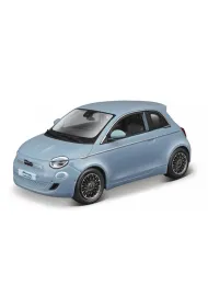 Fiat 500E 2023 metallic blue 1:24 Bburago