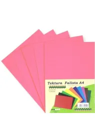 Penword Tektura A4 falista r�owa 5 szt.