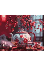 Ideyka Malowanie po numerach - Herbata przy �wiecach 40x50cm