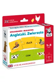 Puzzle Kapitan Nauka. Ukadanki malucha. Angielski. Zwierzta 1-3 lata Edgard