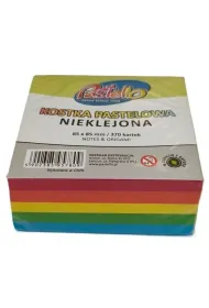 Alfa Pastello Kostka nieklejona kolorowa 85x85mm 370 kartek