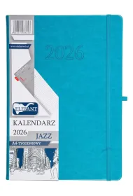 Kalendarz 2026 A4 tygodniowy Jazz turkusowy