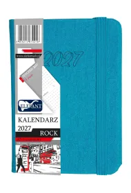 Kalendarz 2027 Rock A7 tygodniowy turkusowy