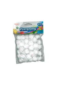 Brewis Pompony metaliczne bia�e 2cm
