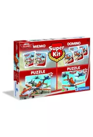 Puzzle 2x30 + memo + domino sl planes * Clementoni