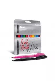Pentel Pisak/p�dzelek do kaligrafii SES15 12 kolor�w