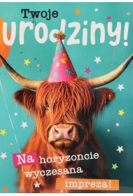 Karnet okazjonalny B6 z kopert� Urodziny PAN DRAGON KB6HOLO-03