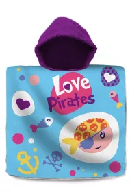Poncho kpielowe Love Pirates 120x60cm KL10597
