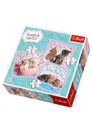 Puzzle 3w1 S�odkie kotki Trefl