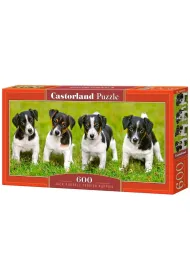 Puzzle 600 el. Jack Russell Terrier Puppies Castorland