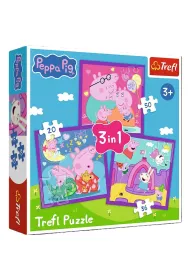Puzzle 3w1 Zwyczaje �winki Peppy Trefl