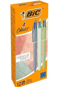 Paczka D�ugopis BIC 4 Colours Mineral Tones 12szt.mix kolor�w