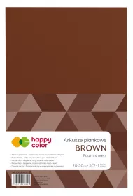 Happy Color Arkusze piankowe, br�zowe, A4, 5 arkuszy 5 szt.