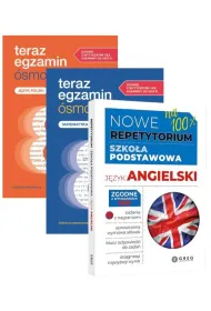 Pakiet Teraz egzamin �smoklasisty. Repetytorium: J�zyk polski, Matematyka, Nowe Repetytorium. Szko�a podstawowa. J�zyk angielski