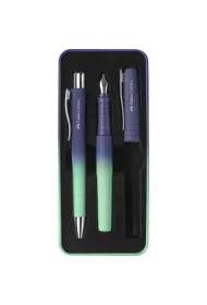 Faber-Castell Zestaw prezentowy poly pi�ro wieczne m + d�ugopis buzzing blue