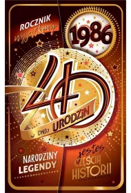 AbCard Kartka okoliczno�ciowa Urodziny 40