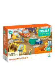 Puzzle 30 el. Profesje. Maszyny budowlane Dodo