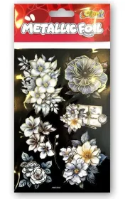 Naklejki foliowe Metalic Double Flowers PENMATE