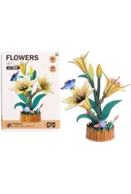 Puzzle 3D drewniane kwiaty lilie Pro Kids