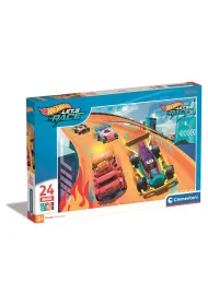 Puzzle 24 el. Maxi SuperColor. Hot Wheels Clementoni