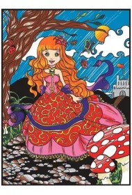 Kolorowanka Welwetowa 47x35cm Ksi�niczka