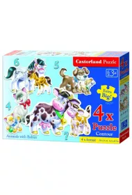 Puzzle maxi 4w1 4+5+6+7 el.  Zwierz�ta dzikie Castorland