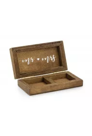 PartyDeco Drewniane pude�ko na obr�czki 10x5.5 cm