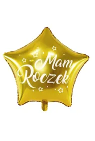 PartyDeco Balon foliowy Gwiazdka Mam Roczek z�oty 48cm