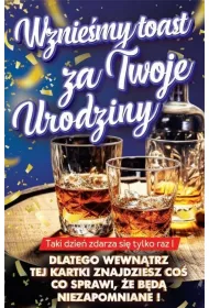Yeku Karnet Urodziny z nak�adk� na butelk�