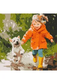 Ideyka Malowanie po numerach - Bieganie przez ka�u�e 40x40cm