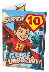 Yeku Karnet Urodziny 10 ch�opiec - Superbohater