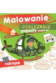Ksi��eczka 15X15 cm Malowanie-doklejanie. Pojazdy wojskowe  Naklejki SKRZAT 070934