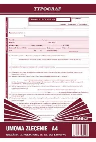 Druki samokopiuj�ce Typograf umowa zlecenie A4 40 (01054)