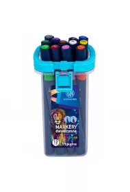 Astra Markery artystyczne tr�jk�tne dwustronne p�dzelkowa i �ci�ta ko�c�wka 12 szt.