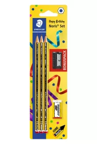 Staedtler O��wki Noris HB + gumka + temper�wka, 3 sztuki
