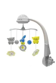 Karuzelka plastikowa z projektorem szary Baby Mix