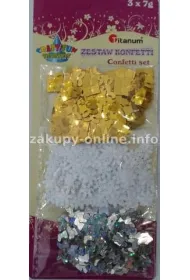 Titanum Zestaw konfetti 3 x 7g