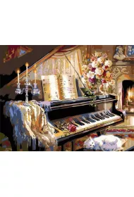 Twoje Hobby Malowanie po numerach - Sonata przy kominku 40x50cm