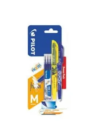 Pi�ro kulkowe Frixion Pilot niebieskie + wk�ad niebieski x3 + zakre�lacz ��ty x1 blister