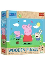 Puzzle drewniane 24 el. Poznaj urocz� Pepp� Trefl