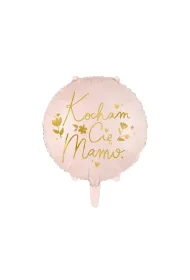 PartyDeco Balon foliowy   Kocham Ci� Mamo  , 45 cm, r�owy