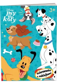 Disney Psy & Koty. Kolorowanka z naklejkami