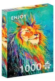 Puzzle 1000 el. Kolorowy lew G3