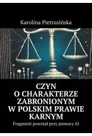 eBook Czyn ocharakterze zabronionym wPolskim Prawie karnym mobi epub