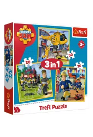 Puzzle 3w1 Stra�ak Sam w akcji Trefl