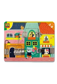 Drewniana tablica zamk�w/zatrzask�w Ses Creative