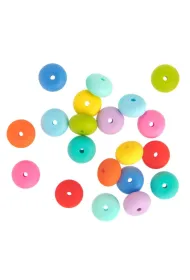 Dalprint dpCraft Koraliki silikonowe vibrant rainbow 20 szt